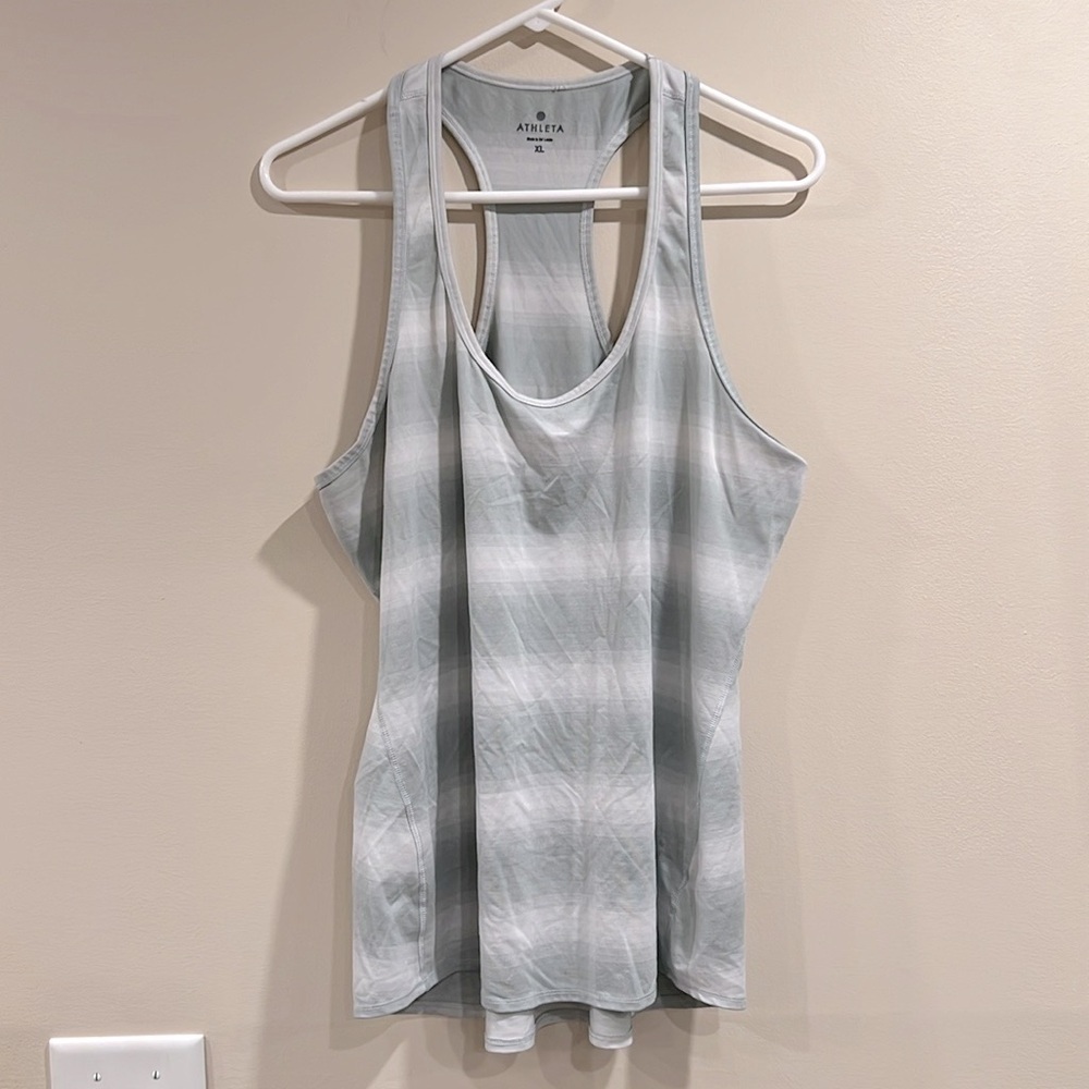 🔥Athleta Gray Ribbed Sleeveless Tank Top🔥